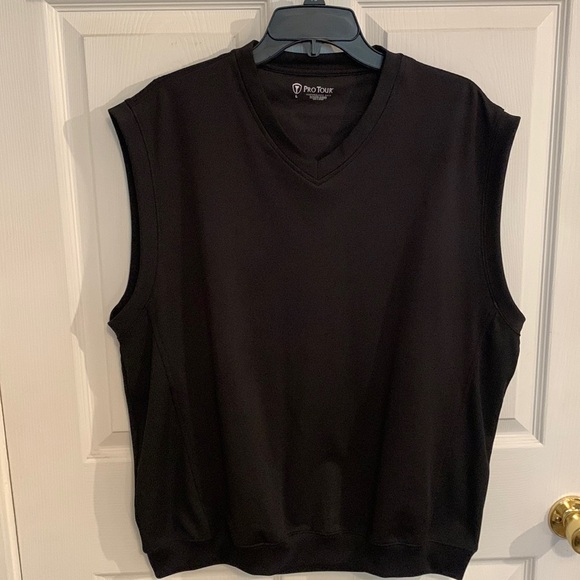 Pro Tour Performance Golf Vest Shirt Top V Neck Sleeveless Men's Large - Picture 1 of 13